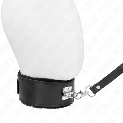 KINK - COLLAR CON CORREA 116 CM DE PIEL NEGRO AJUSTABLE 40-48 CM X 6 CM - CandyHot - Foto 2