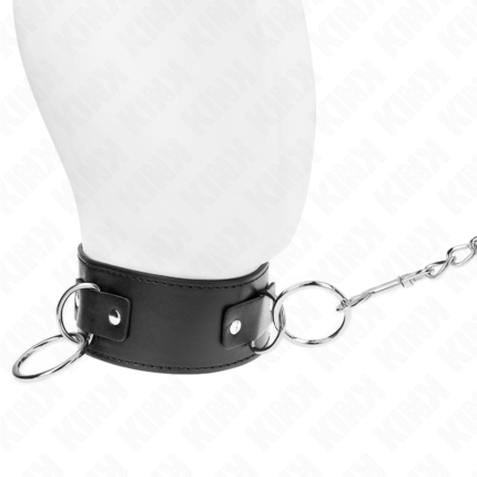 KINK - COLLAR CON CORREA 65 CM 3 ANILLOS MODELO 2 AJUSTABLE 36-43 CM X 5 CM - CandyHot - Foto 2