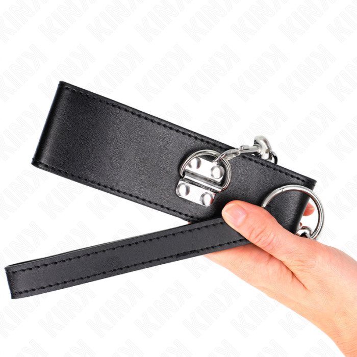 KINK - COLLAR CON CORREA 65 CM ANCHO NEGRO AJUSTABLE 33.5-41 CM X 5 CM - CandyHot - Foto 5