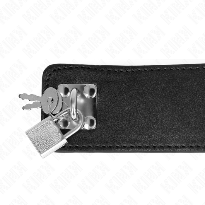 KINK - COLLAR CON CORREA 65 CM ANCHO NEGRO AJUSTABLE 33.5-41 CM X 5 CM - CandyHot - Foto 6