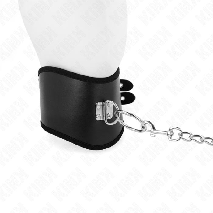 KINK - COLLAR CON CORREA 65 CM ANCHO NEGRO AJUSTABLE 40-55 CM X 10 CM - CandyHot - Foto 3