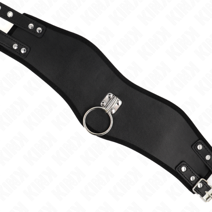 KINK - COLLAR CON CORREA 65 CM ANCHO NEGRO AJUSTABLE 40-55 CM X 10 CM - CandyHot - Foto 5