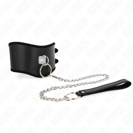 KINK - COLLAR CON CORREA 65 CM ANCHO NEGRO AJUSTABLE 40-55 CM X 10 CM - CandyHot - Foto 1