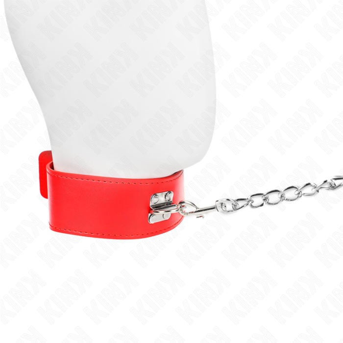 KINK - COLLAR CON CORREA 65 CM ANCHO ROJO AJUSTABLE 33.5-41 CM X 5 CM - CandyHot - Foto 5