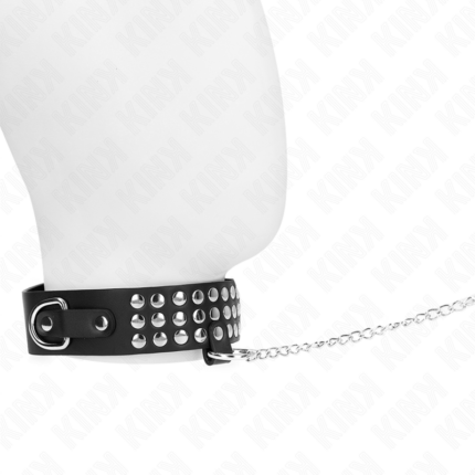 KINK - COLLAR CON CORREA 65 CM CON BRILLOS AJUSTABLE 37-42 CM X 5.3 CM - CandyHot - Foto 2