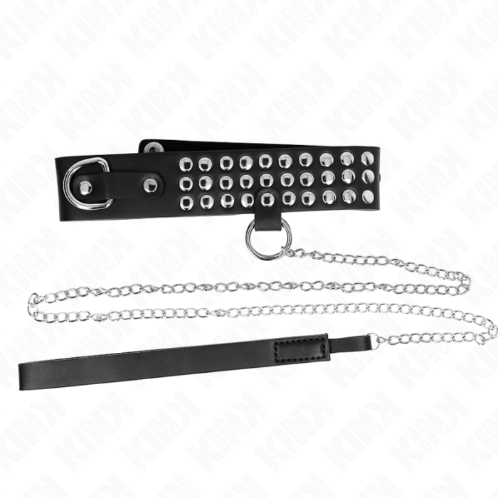 KINK - COLLAR CON CORREA 65 CM CON BRILLOS AJUSTABLE 37-42 CM X 5.3 CM - CandyHot - Foto 3