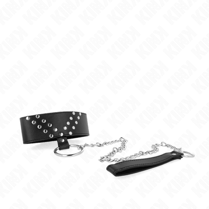 KINK - COLLAR CON CORREA 65 CM CON REMACHE EN V AJUSTABLE 36-43 CM X 5 CM - CandyHot - Foto 3