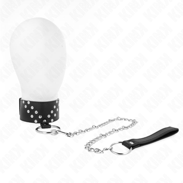 KINK - COLLAR CON CORREA 65 CM CON REMACHE EN V AJUSTABLE 36-43 CM X 5 CM - CandyHot - Foto 1
