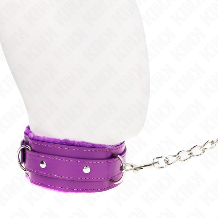 KINK - COLLAR CON CORREA 65 CM CON RESTRICCIONES MORADO AJUSTABLE 36-42 CM X 5.5 CM - CandyHot - Foto 3