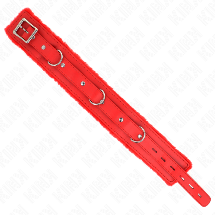 KINK - COLLAR CON CORREA 65 CM CON RESTRICCIONES ROJO AJUSTABLE 36-42 CM X 5.5 CM - CandyHot - Foto 6