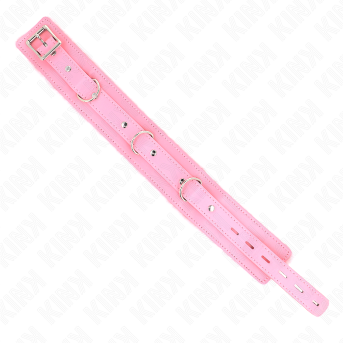 KINK - COLLAR CON CORREA 65 CM CON RESTRICCIONES ROSA AJUSTABLE 36-42 CM X 5.5 CM - CandyHot - Foto 5