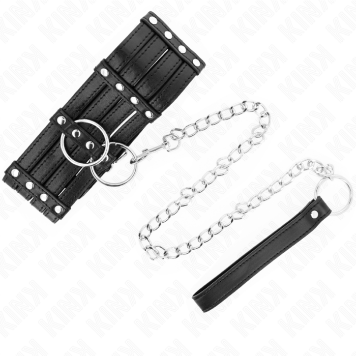 KINK - COLLAR CON CORREA 65 CM ESTILO SUB AJUSTABLE 35-51 CM X 7 CM - CandyHot - Foto 5
