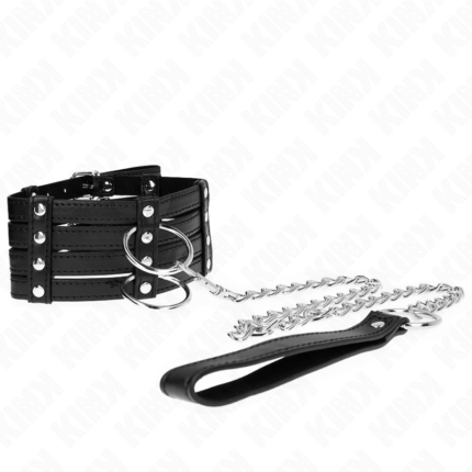 KINK - COLLAR CON CORREA 65 CM ESTILO SUB AJUSTABLE 35-51 CM X 7 CM - CandyHot - Foto 1