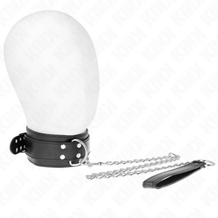 KINK - COLLAR CON CORREA 65 CM HEBILLAS PLATEADAS AJUSTABLE 33-46 CM X 5.5 CM - CandyHot - Foto 2