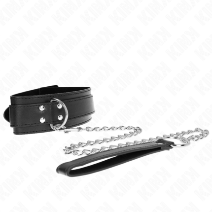KINK - COLLAR CON CORREA 65 CM HEBILLAS PLATEADAS AJUSTABLE 33-46 CM X 5.5 CM - CandyHot - Foto 1
