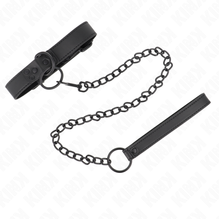 KINK - COLLAR CON CORREA 65 CM OSCURO AJUSTABLE 37-54 CM X 3 CM - CandyHot - Foto 2