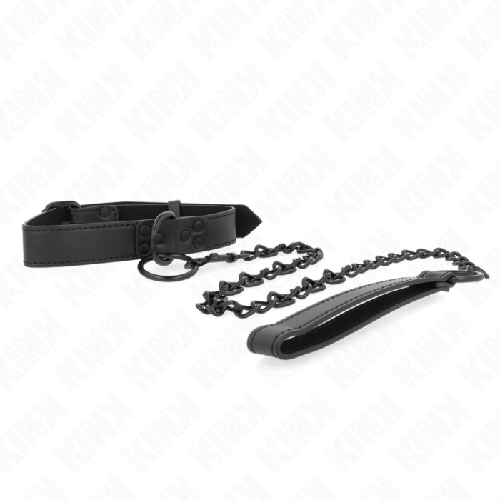 KINK - COLLAR CON CORREA 65 CM OSCURO AJUSTABLE 37-54 CM X 3 CM - CandyHot - Foto 4