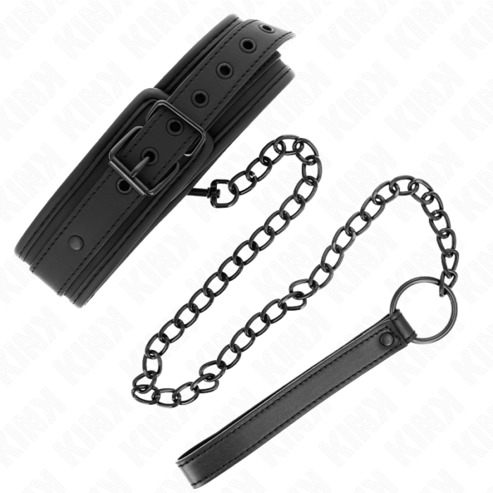 KINK - COLLAR CON CORREA 78 CM BONDAGE DE NEOPRENO MODELO 1 AJUSTABLE 37.5 X 49.5 CM - CandyHot - Foto 5