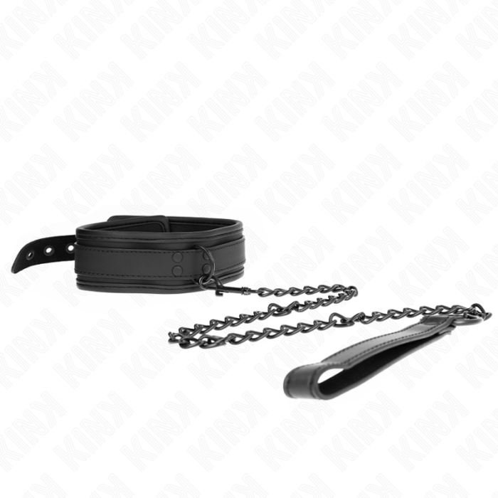 KINK - COLLAR CON CORREA 78 CM BONDAGE DE NEOPRENO MODELO 1 AJUSTABLE 37.5 X 49.5 CM - CandyHot - Foto 1