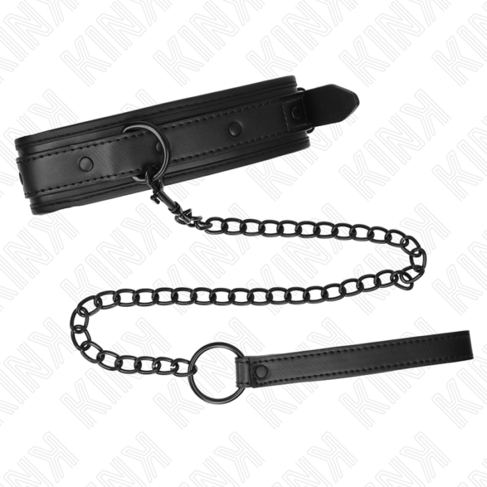 KINK - COLLAR CON CORREA 78 CM BONDAGE DE NEOPRENO MODELO 2 AJUSTABLE 37.5 X 49.5 CM - CandyHot - Foto 3