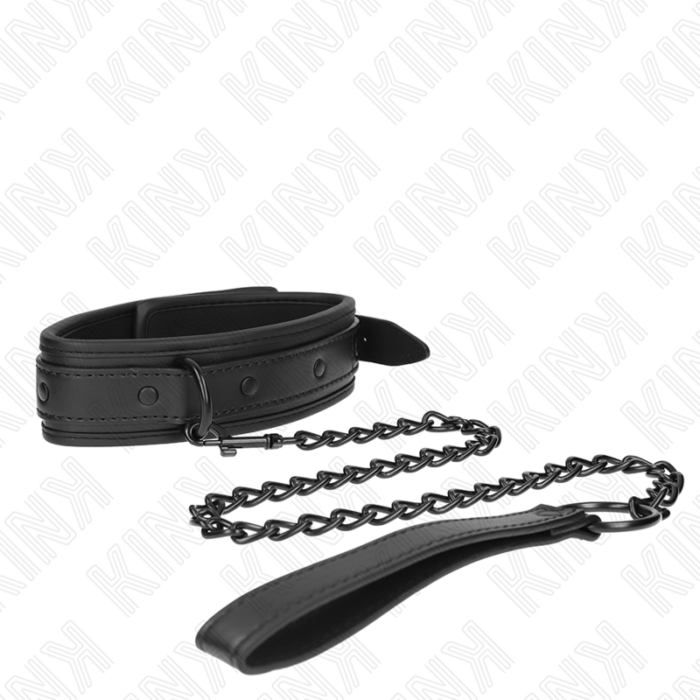 KINK - COLLAR CON CORREA 78 CM BONDAGE DE NEOPRENO MODELO 2 AJUSTABLE 37.5 X 49.5 CM - CandyHot - Foto 4