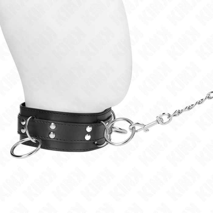 KINK - COLLAR CON CORREA 80 CM ESCLAVITUD 3 ANILLOS 53 X 5 CM - CandyHot - Foto 2