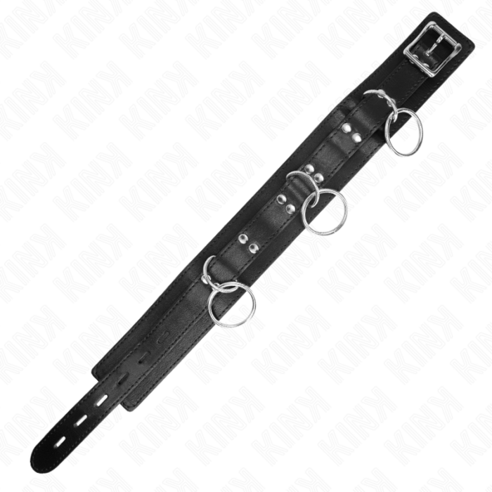 KINK - COLLAR CON CORREA 80 CM ESCLAVITUD 3 ANILLOS 53 X 5 CM - CandyHot - Foto 6