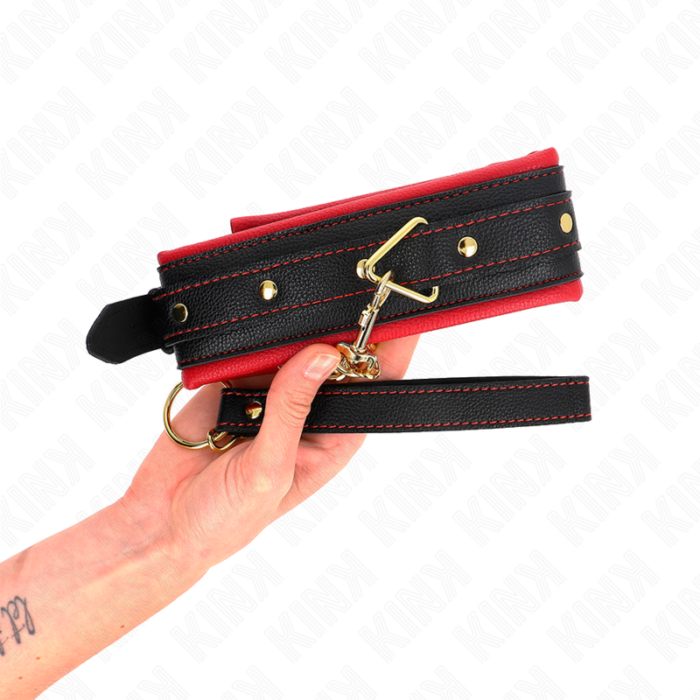 KINK - COLLAR CON CORREA DE TEJIDO LISO AJUSTABLE 33-48 CM X 5.7 CM - CandyHot - Foto 4