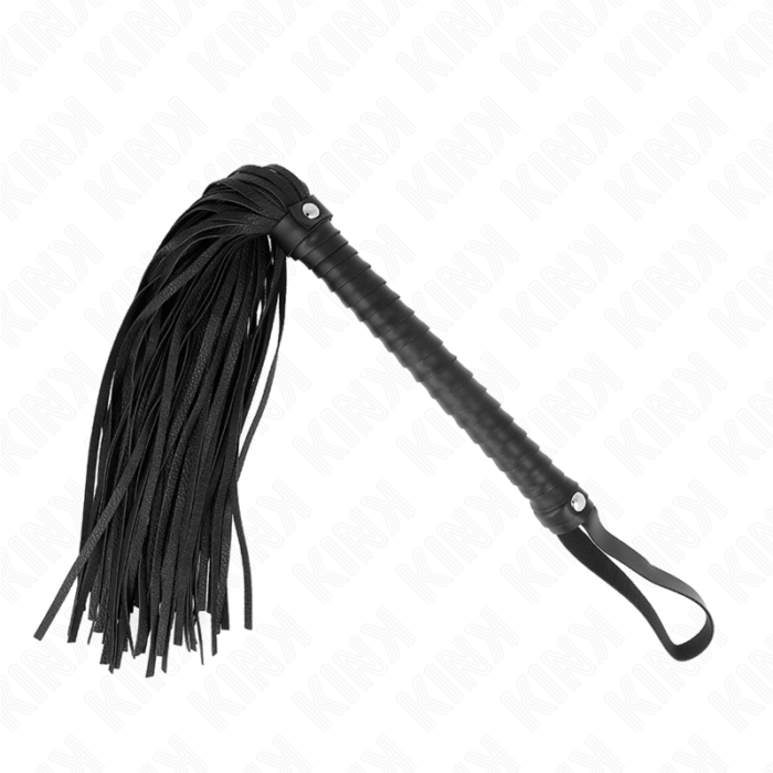 KINK - LÁTIGO CON MANGO TEXTURIZADO NEGRO 48.5 CM - CandyHot - Foto 1