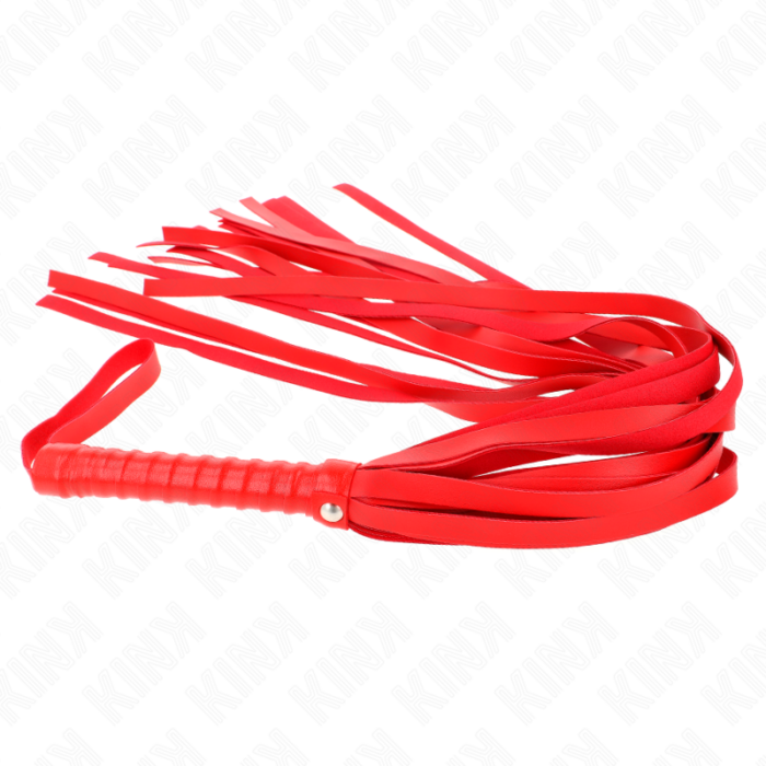 KINK - LÁTIGO DE COLA LARGA Y MANGO CORTO ROJO 70 CM - CandyHot - Foto 5
