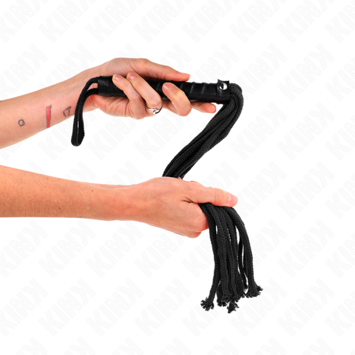 KINK - LÁTIGO DE CUERDA NEGRO 56 CM - CandyHot - Foto 4