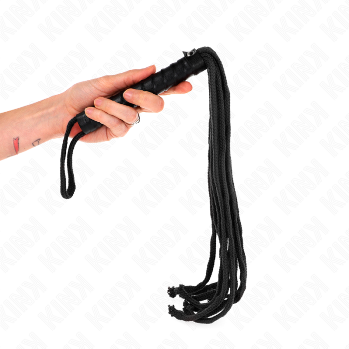 KINK - LÁTIGO DE CUERDA NEGRO 56 CM - CandyHot - Foto 5