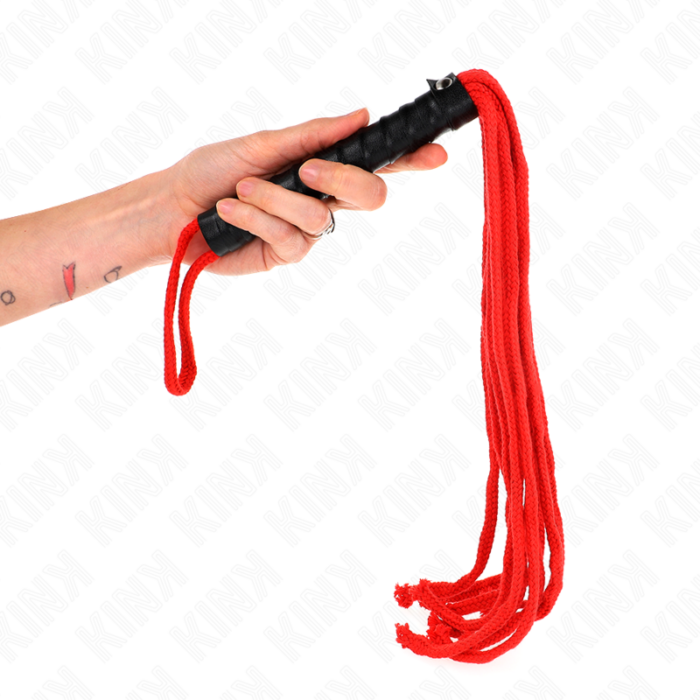 KINK - LÁTIGO DE CUERDA ROJO 56 CM - CandyHot - Foto 3