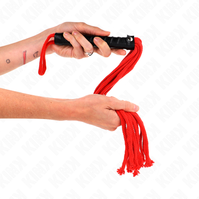 KINK - LÁTIGO DE CUERDA ROJO 56 CM - CandyHot - Foto 4