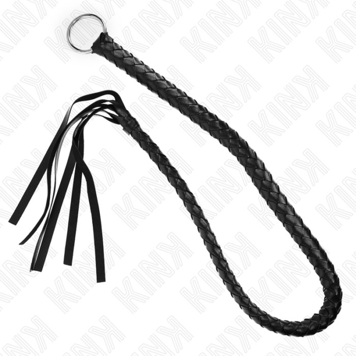 KINK - LÁTIGO DE SERPIENTE CON ANILLO DE MANO NEGRO 65 CM - CandyHot - Foto 1