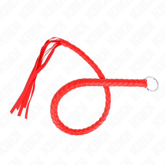 KINK - LÁTIGO DE SERPIENTE CON ANILLO DE MANO ROJO 65 CM - CandyHot - Foto 2