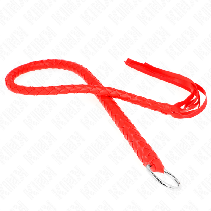 KINK - LÁTIGO DE SERPIENTE CON ANILLO DE MANO ROJO 65 CM - CandyHot - Foto 1