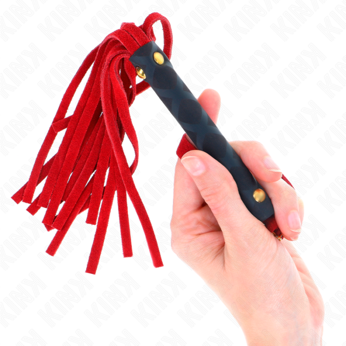 KINK - LÁTIGO MINI PIEL DE ANTE ROJO 30 CM - CandyHot - Foto 3