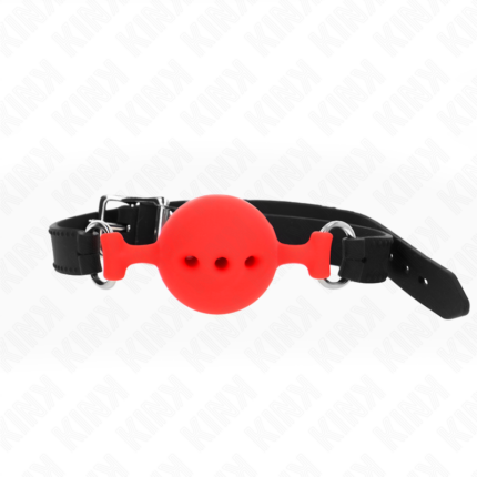 KINK - MORDAZA 55 x 2 CM DE BOLA 4.5 CM DE SILICONA COMPLETA TALLA M ROJO AJUSTABLE 35-51 CM - CandyHot - Foto 1