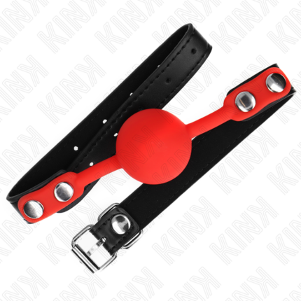 KINK - MORDAZA DE BOLA 4 CM DE SILICONA ROJA 60 x 2 CM - CandyHot - Foto 2