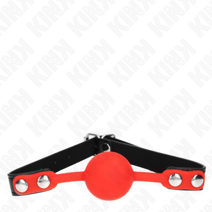 KINK - MORDAZA DE BOLA 4 CM DE SILICONA ROJA 60 x 2 CM - CandyHot - Foto 1