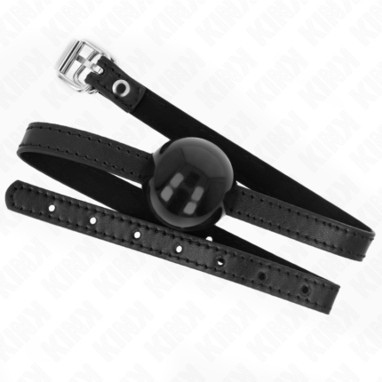 KINK - MORDAZA DE BOLA 4 CM SÓLIDA SIMPLE NEGRO 65 x 1.5 CM - CandyHot - Foto 2