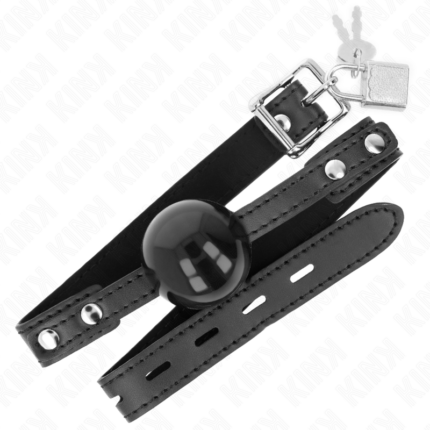 KINK - MORDAZA DE BOLA 4 CM SUAVE DE TPE MODELO 3 60 x 2 CM AJUSTABLE 37-52 CM - CandyHot - Foto 2