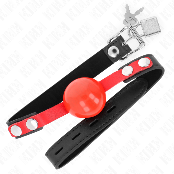 KINK - MORDAZA DE BOLA 4 CM SUAVE DE TPE MODELO 4 60 x 2 CM AJUSTABLE 37-52 CM - CandyHot - Foto 2