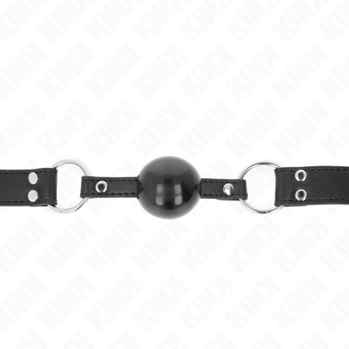 KINK - MORDAZA DE BOLA 4 CM SUAVE Y SÓLIDA CON CORREA DE POLIPIEL 62 x 2.5 CM AJUSTABLE 42-58 CM - CandyHot - Foto 3