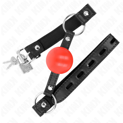 KINK - MORDAZA DE BOLA 4 CM TPE ROJO 60 x 2 CM - CandyHot - Foto 2