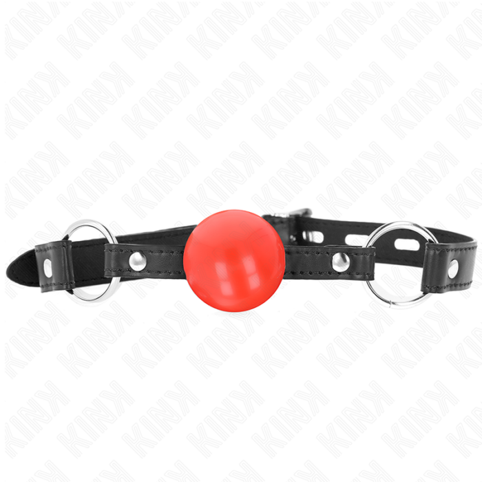 KINK - MORDAZA DE BOLA 4 CM TPE ROJO 60 x 2 CM - CandyHot - Foto 3