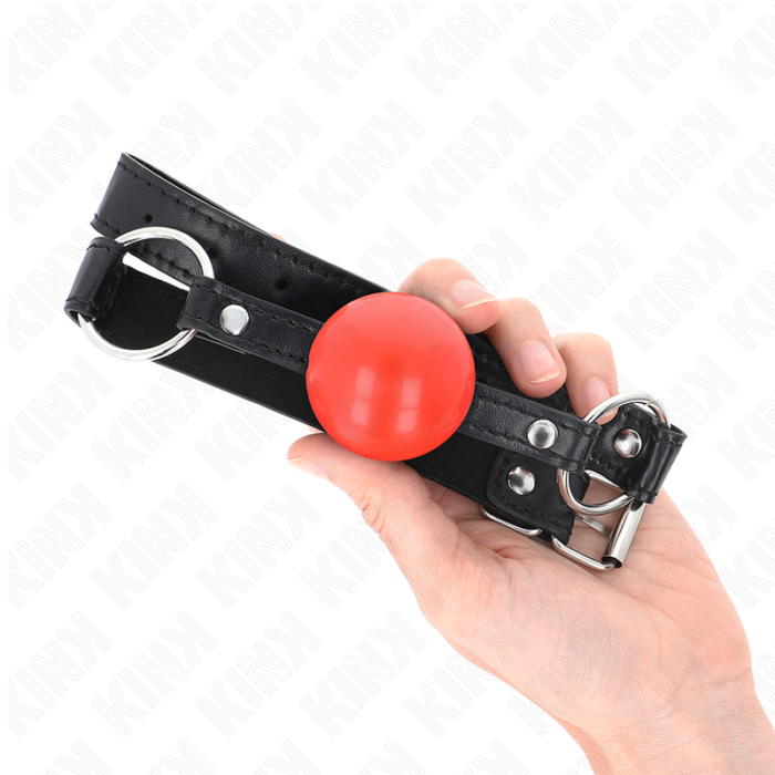 KINK - MORDAZA DE BOLA 4 CM TPE ROJO 60 x 2 CM - CandyHot - Foto 4
