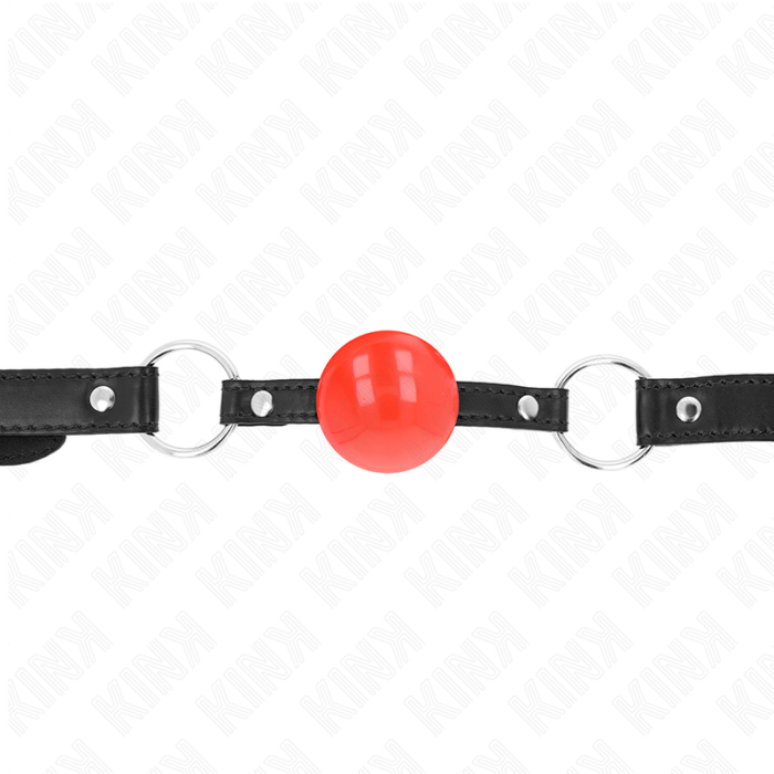 KINK - MORDAZA DE BOLA 4 CM TPE ROJO 60 x 2 CM - CandyHot - Foto 1
