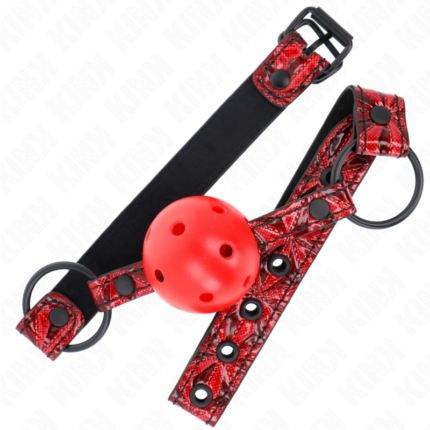 KINK - MORDAZA DE BOLA 4.5 CM CON PATRÓN DE DIAMANTE MODELO 1 64.5 CM AJUSTABLE 42- 60 CM - CandyHot - Foto 2